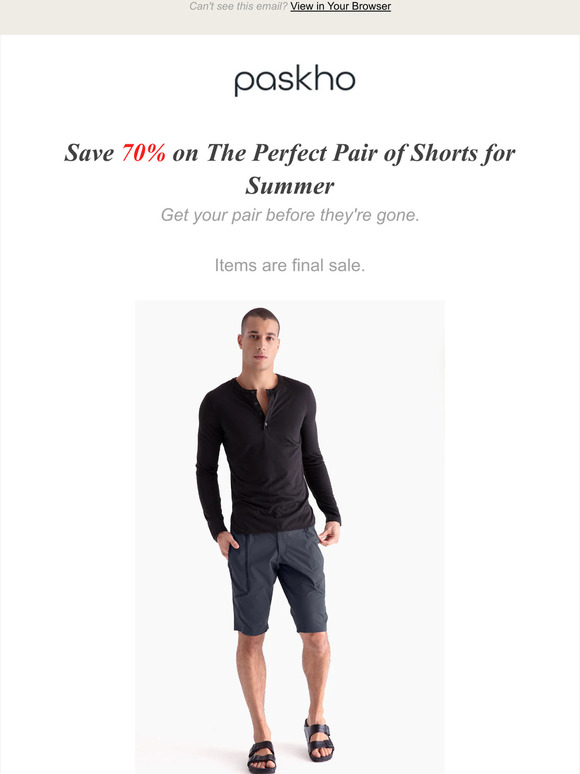 Save 70% on Summer Shorts