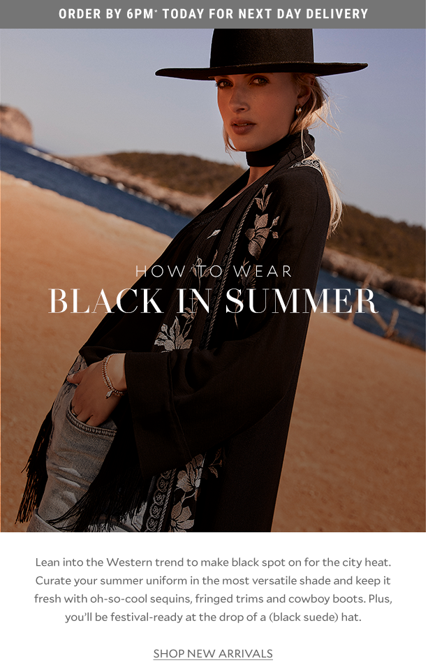 Mint Velvet How to wear black in summer Milled