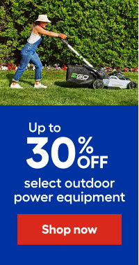 Up to 30% OFF select outdoor power equipment.