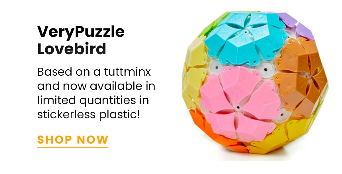 VeryPuzzle Lovebird | Based on a tuttminx and now available in limited quantities in stickerless plastic! | SHOP NOW