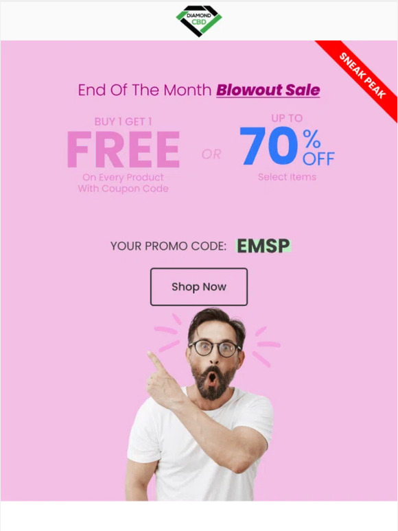 👀 Sneak Peek: 70% OFF blowout sale!