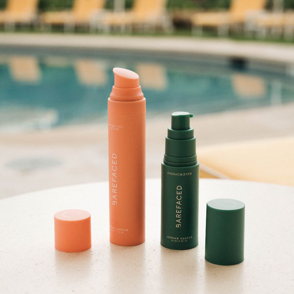 Barefaced Hydrating Lotion and Overachiever serum