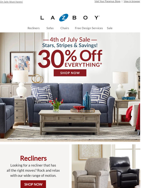 Memorial day recliner online sale