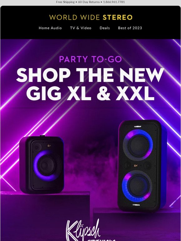 🚨 Party To-Go With NEW Klipsch Gig XL & XXL Party Speakers