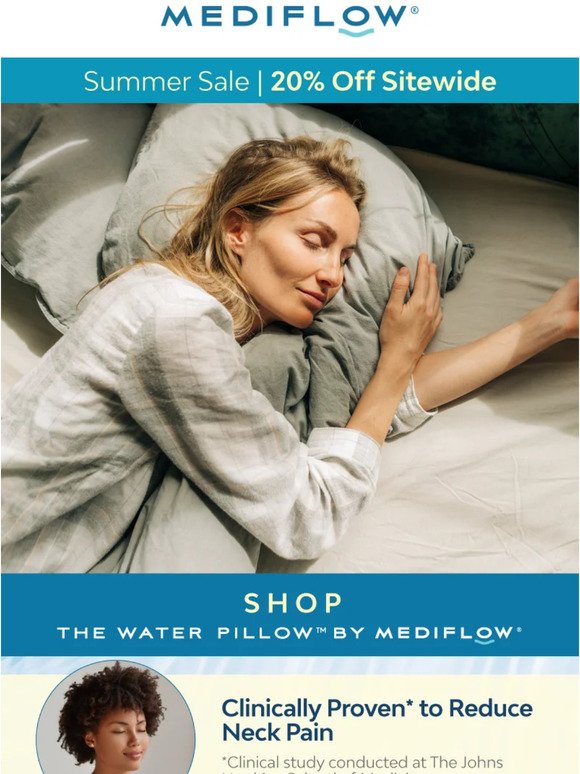 Summer Dreams Start Here - Mediflow's Water Pillows, Now on Sale!