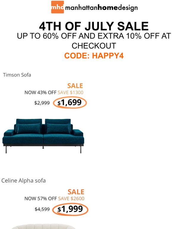 Exclusive 4th of July sale! Up to 60% off + Extra 10% off at checkout