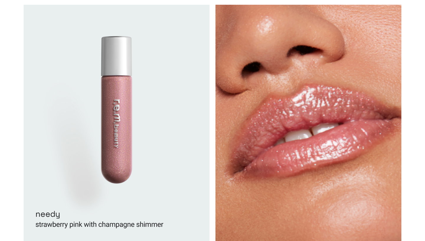 needy - strawberry pink with champagne shimmer