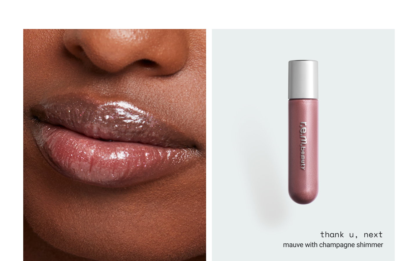 thank u, next - mauve with champagne shimmer