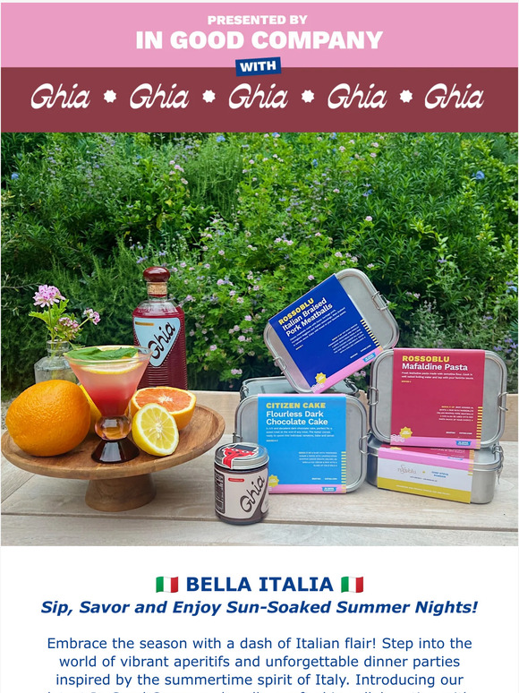 Summer Fridays: Bella Italia with Ghia