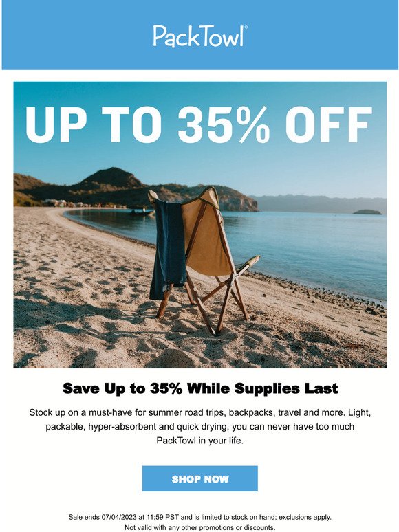 Stock Up for Summer with 35% Off