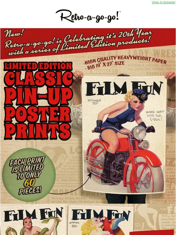 NOW! Limited Edition Pin-Up Poster Prints!