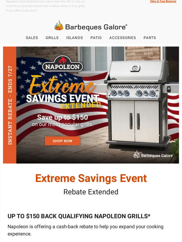 Barbeques Galore 🔥 Save Hundreds with our 4th of July Sales! Napoleon, er, EVO, Blaze and