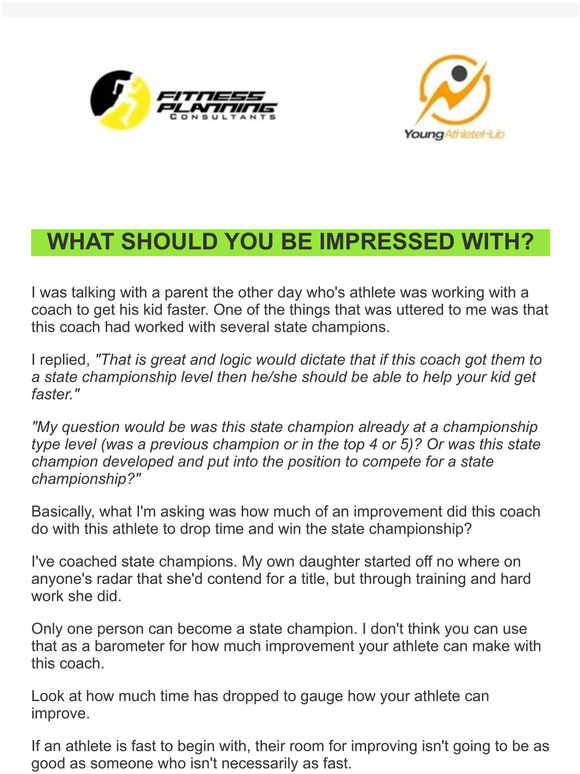 What Should You Be Impressed With?