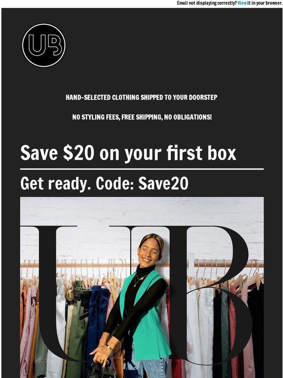 Upgrade your wardrobe with a clothing subscription box! Try for only $54.99!