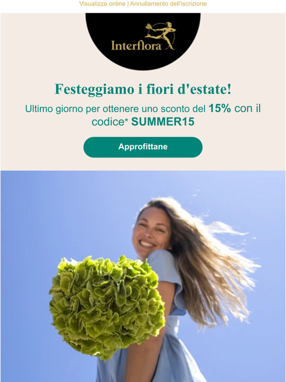 Ultima occasione per ottenere uno sconto del 15%!
