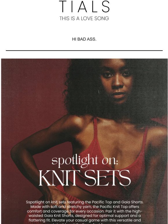 Spotlight on knit sets 🖤