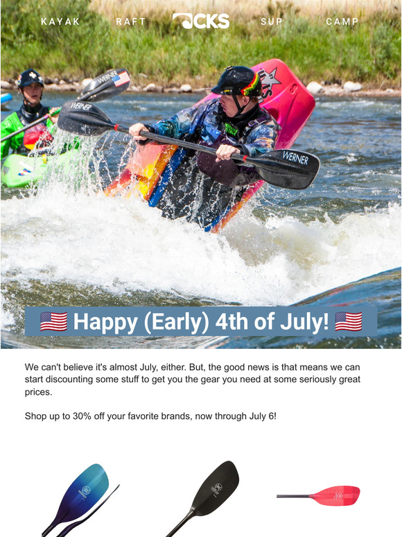 Up to 25% off Werner Paddles, NRS + More