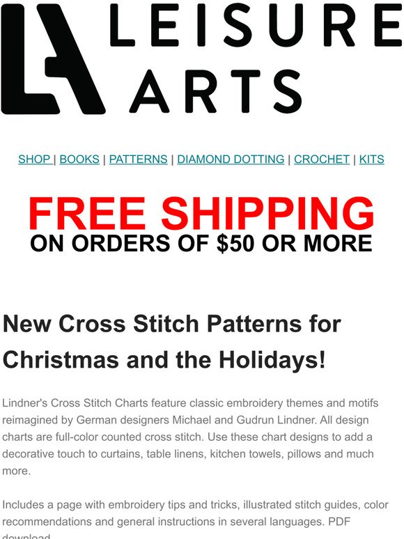 New Cross Stitch Patterns for Christmas and the Holidays