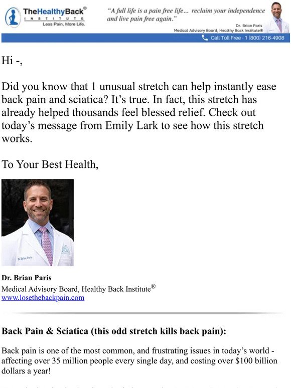 Back to Life Reviews (Emily Lark) Will It Erase My Back Pain or Fake  Healthy Back Pain Relief Exercises?