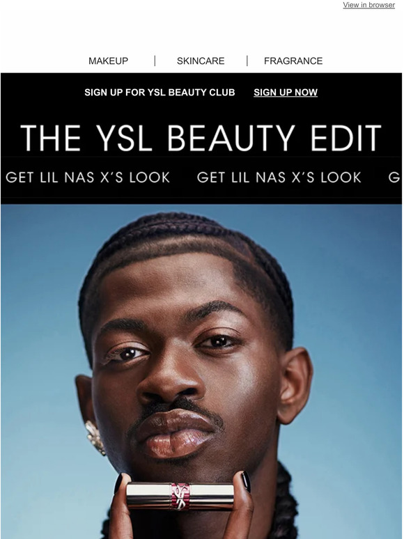 YSL Beauty US The YSL Beauty Edit Recreate Lil Nas X's Iconic Look