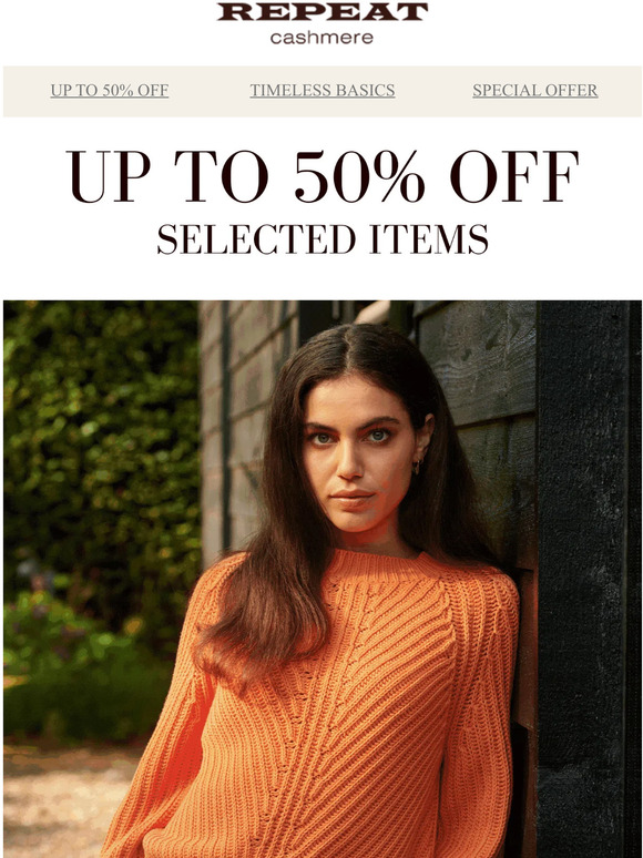 Up to 50% off selected items