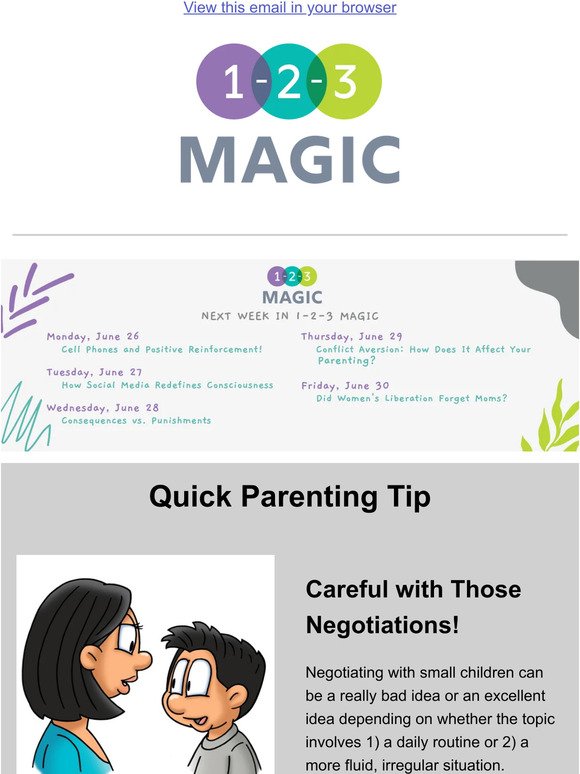 1-2-3 Magic: When to Negotiate with Your Child