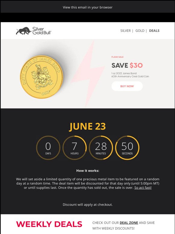 ⚡Flash Sale: 1 oz 2022 James Bond: 60th Anniversary Crest Gold Coin | Perth Mint⚡