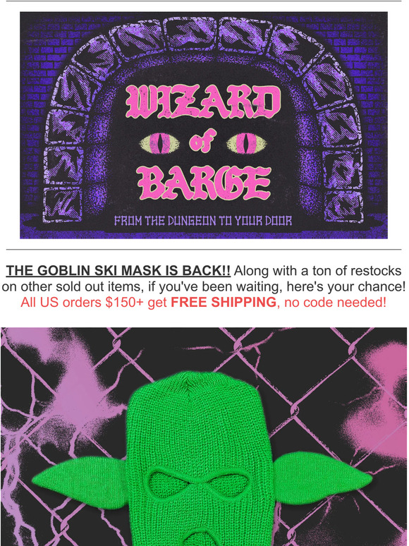 THE GOBLIN SKI MASK – Wizard of Barge