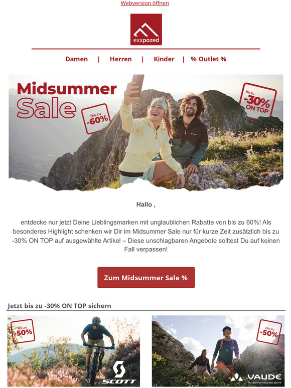 ⏳ Bis zu -30% EXTRA | TOP-MARKEN im Midsummer Sale