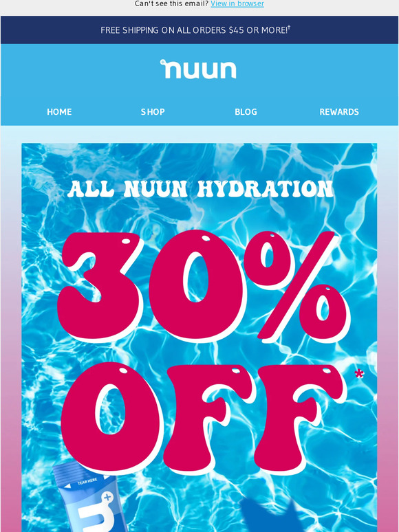 Ending soon! 30% OFF All Nuun Hydration