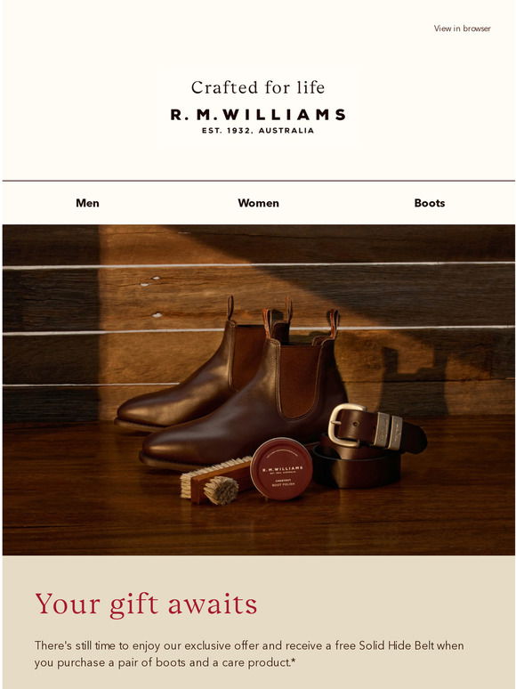 R.M Williams Pty Ltd: Proudly introducing our crocodile boot