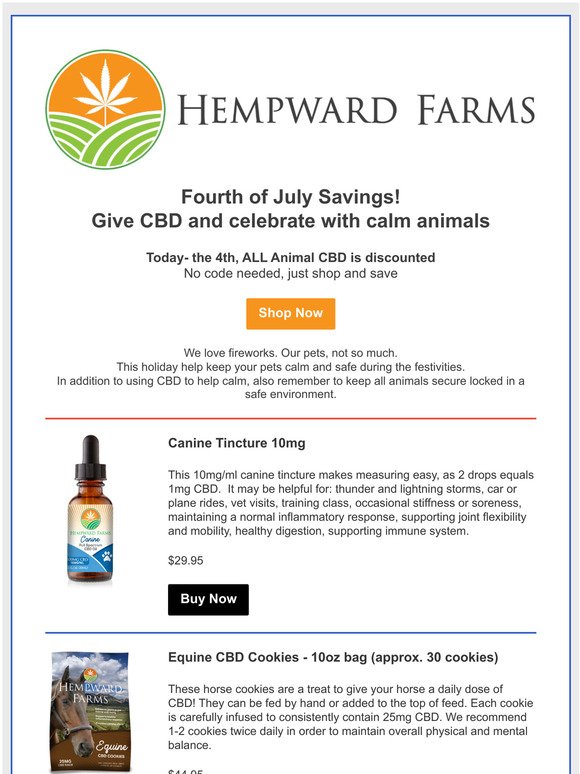 4th of July Savings: All Animal CBD on Sale