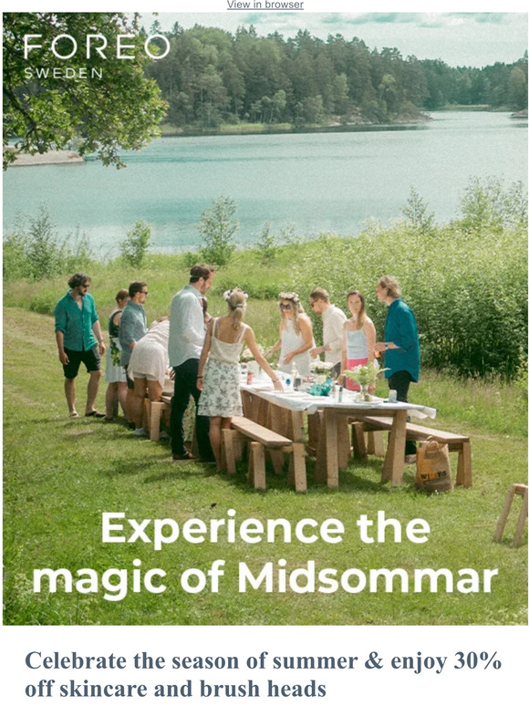 💛 Celebrate Midsommar with FOREO: 30% off our cosmetics! 💐