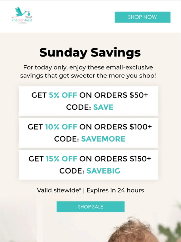 Sunday Savings: Get up to 15% OFF Sitewide 🎉