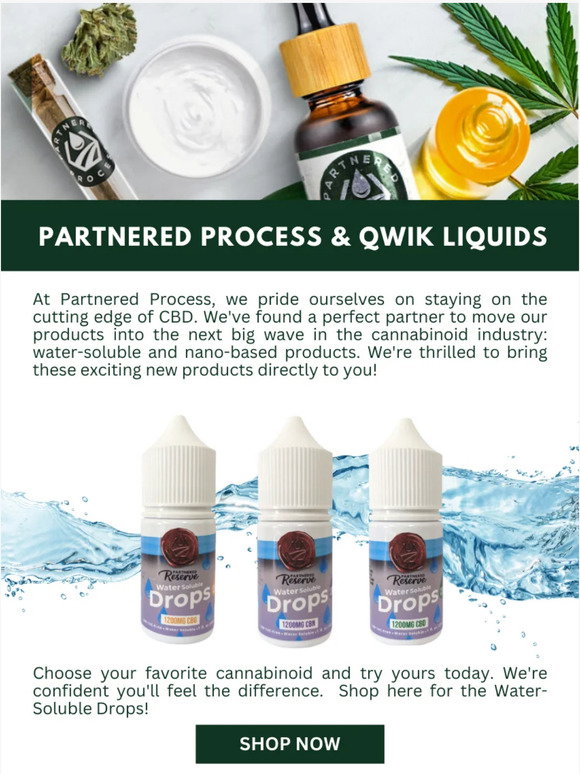 Partnered Process: Have you heard of water soluble drops yet? 💧 | Milled