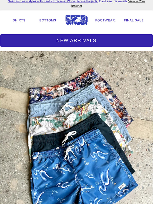 New Universal Works, Kardo, Norse Projects and the best new swim trunks.