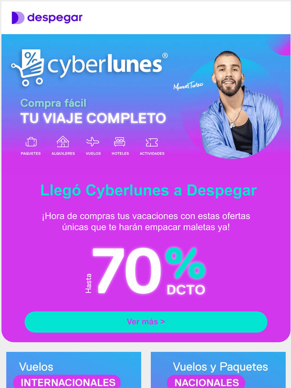 ¡Llegó Cyberlunes Despegar! 💜🔥