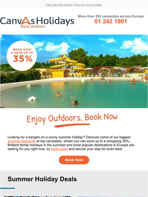 Save up to 35% off your summer stay
