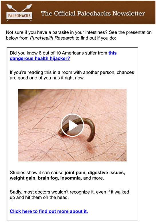 Paleorecipeteam Signs Of Intestinal Parasites Living Inside Your Body Milled