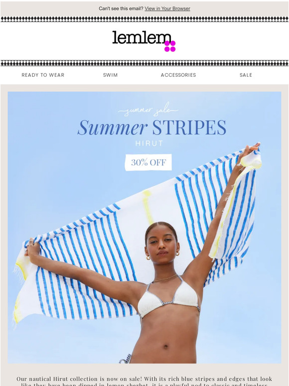 Blue Summer Stripes on Sale 🐟