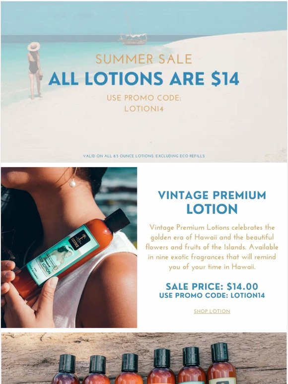 THIS WEEKEND | All Lotions are $14!