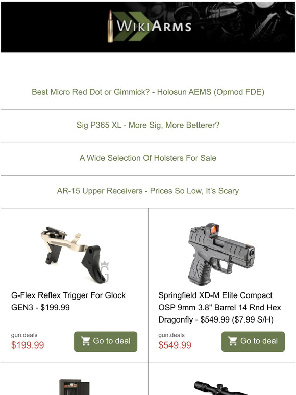 Gun.deals: 💥 AREX Delta X Gen2 9mm $307, Century Draco 9S 9mm $449, Kel ...