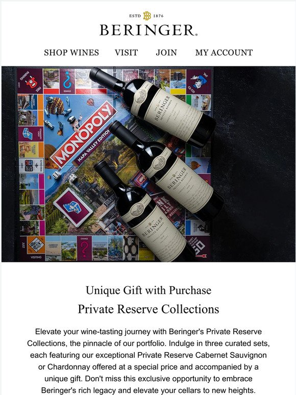 Three Unique Gifts When You Purchase Private Reserve