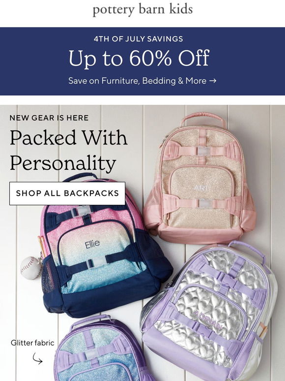 Pottery Barn Kids: Save up to 60% off Backpacks + Free Shipping