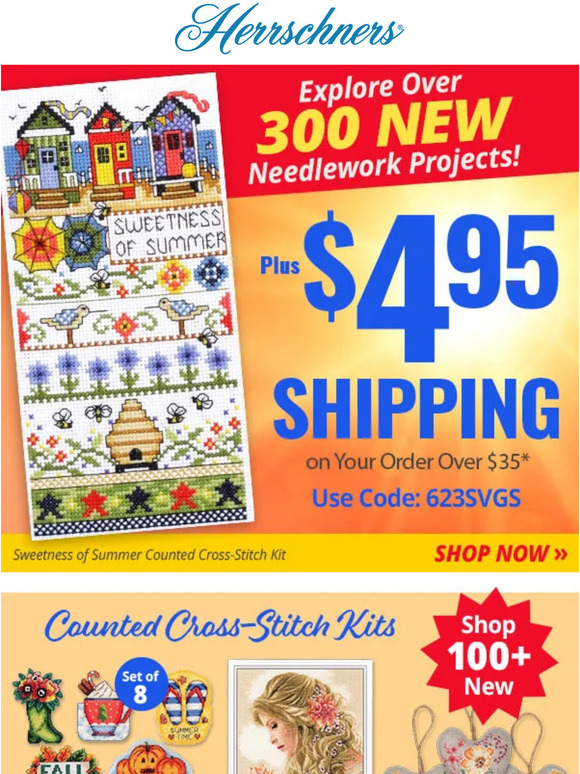 Herrschners đ 4.95 Shipping. Explore 300+New Needlework Projects. đ