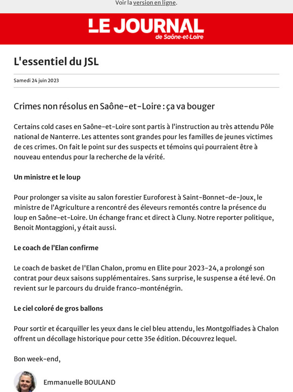 Le Jsl L Essentiel Du Jsl Pas D Adn De Virginie Bluzet Dans La