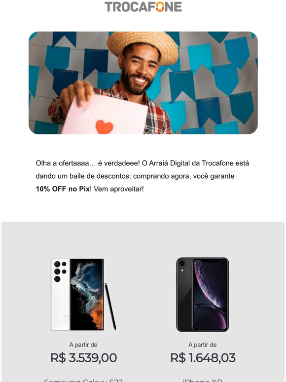 🤠 Arraiá digital: tops de linha com 10% OFF no Pix!