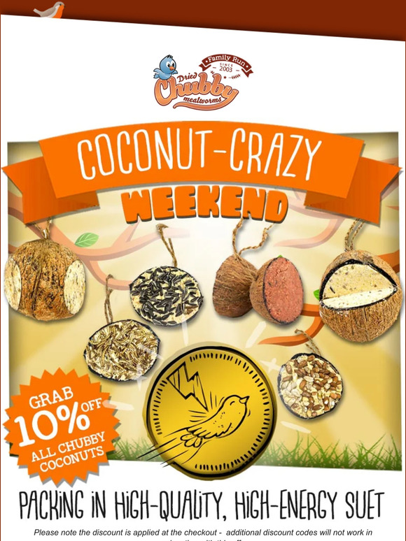 We've Gone CoCo NUTS! - 10% OFF ALL Chubby Coconuts