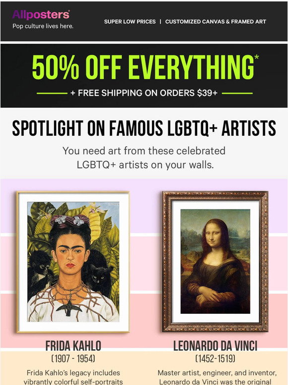 AllPosters: 4 famous 🌈LGBTQ+ artists you should know. | Milled