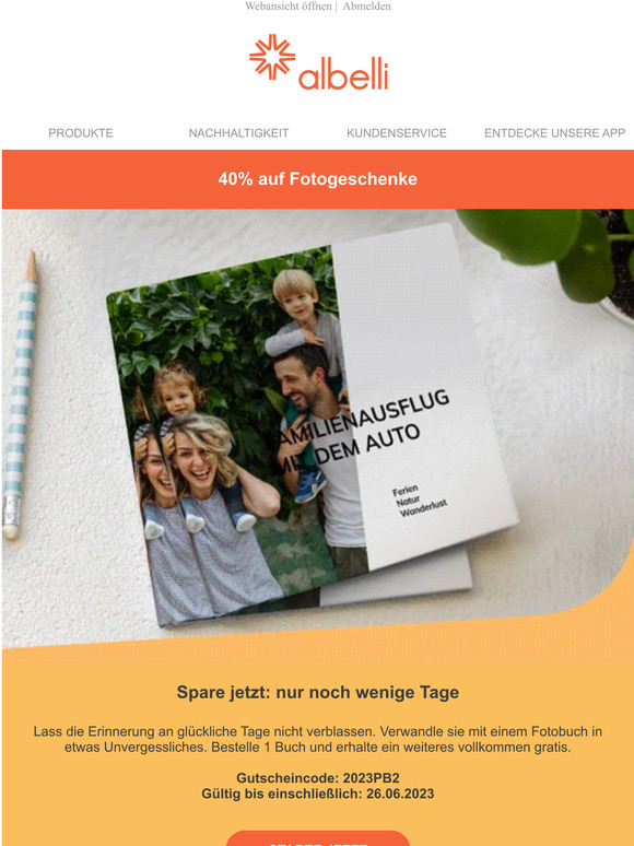 Letzte Chance: 2 für 1 auf Fotobücher